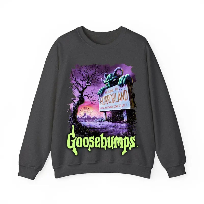 Goosebumps Horrow Welcome Horror Land One Day - Adult & Kids T-Shirts, Sweatshirts & Hoodies apparel design preview 1