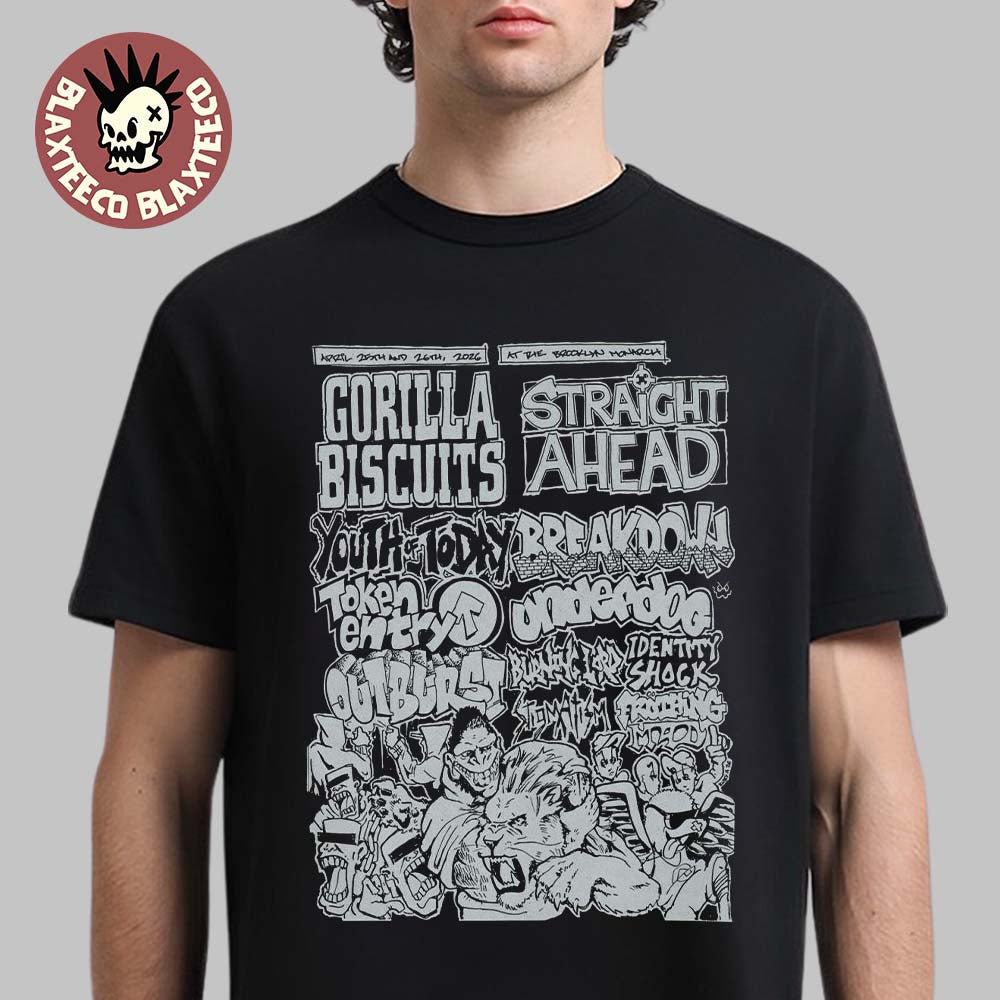 Gorilla Biscuits X Straight Ahead NYHC Brooklyn - Adult & Kids T-Shirts, Sweatshirts & Hoodies apparel design preview 1