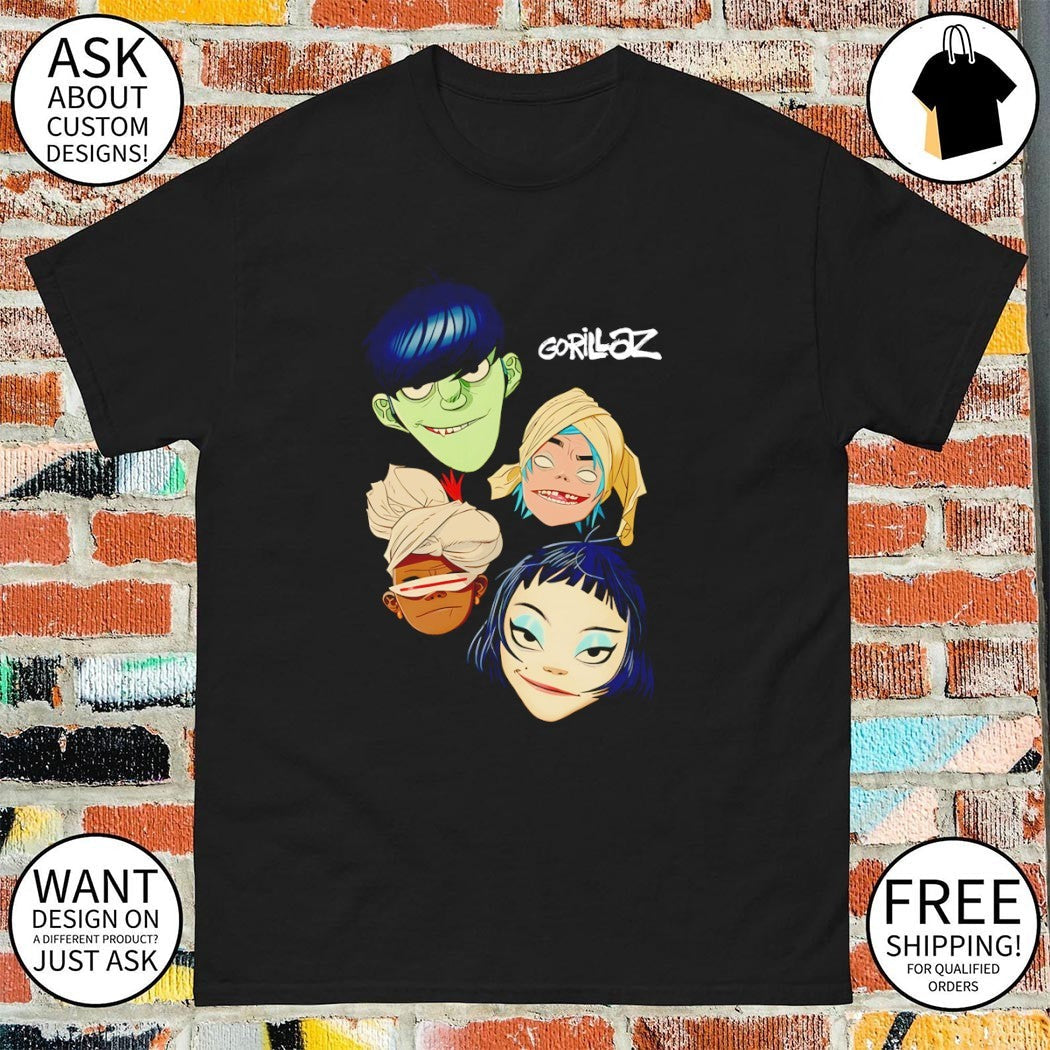 Gorillaz The Mountain heads cartoon character - Adult & Kids T-Shirts, Sweatshirts & Hoodies apparel design preview 1
