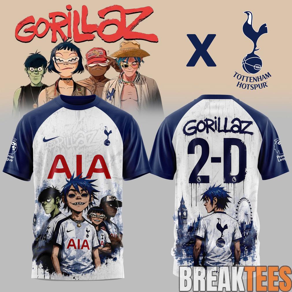 Gorillaz x Tottenham Hotspur Stadium 2026 Edition - Adult & Kids T-Shirts, Sweatshirts & Hoodies apparel design preview 1