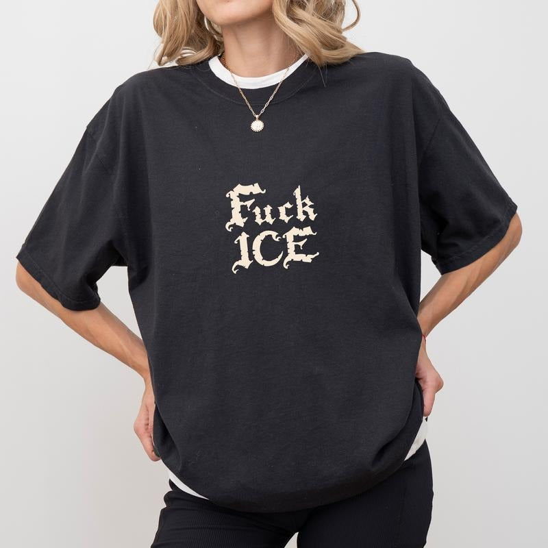 Gothic Resistance Vintage Chinga La Migra Abolish Ice - Adult & Kids T-Shirts, Sweatshirts & Hoodies apparel design preview 1