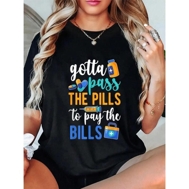 Gotta Pass Pills Medication Aide Med Casual Short - Adult & Kids T-Shirts, Sweatshirts & Hoodies apparel design preview 1