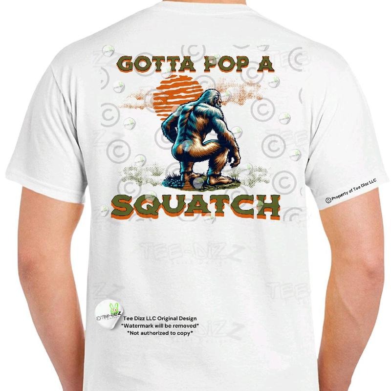 Gotta Pop Squatch Funny Menswear Casual - Adult & Kids T-Shirts, Sweatshirts & Hoodies apparel design preview 1