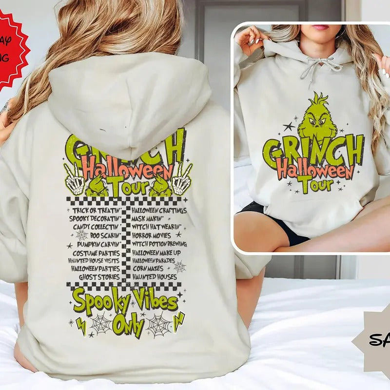 Gr1nch Halloween Tour - Adult & Kids T-Shirts, Sweatshirts & Hoodies apparel design preview 1