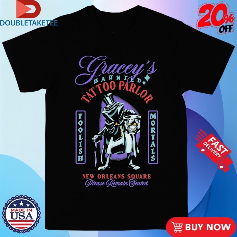 Gracey's Haunted Tattoo Parlor New Orleans Square - Adult & Kids T-Shirts, Sweatshirts & Hoodies apparel design preview 1
