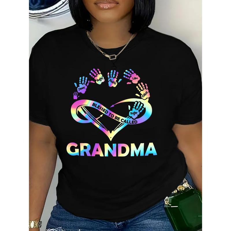 Grandma Heart Casual Crew Neck Short Sleeve - Adult & Kids T-Shirts, Sweatshirts & Hoodies apparel design preview 1