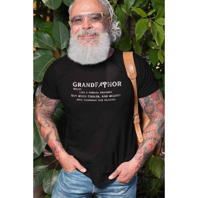 Grandpa GrandFathor Mjolnir Thor Viking Norse - Adult & Kids T-Shirts, Sweatshirts & Hoodies apparel design preview 1