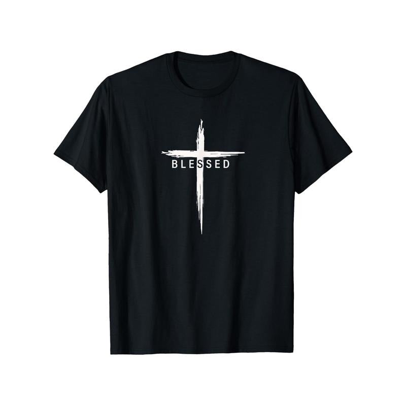 Christian Cross Jesus Christ Blessing Black Summer - Adult & Kids T-Shirts, Sweatshirts & Hoodies apparel design preview 1
