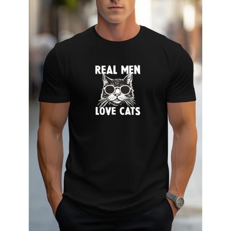 Print Creative Top REAL LOVE CATS Casual Short Sleeve - Adult & Kids T-Shirts, Sweatshirts & Hoodies apparel design preview 1