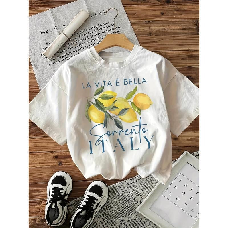 Print Short Sleeve Crew Neck Casual Top Summer Spring - Adult & Kids T-Shirts, Sweatshirts & Hoodies apparel design preview 1