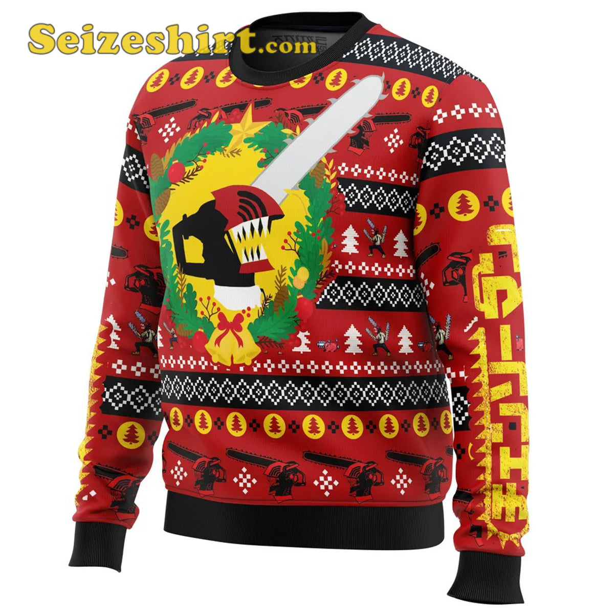 Graphic Christmas Dream Chainsaw Man Ugly Ugly Christmas Sweater - Holiday Gift product image 2