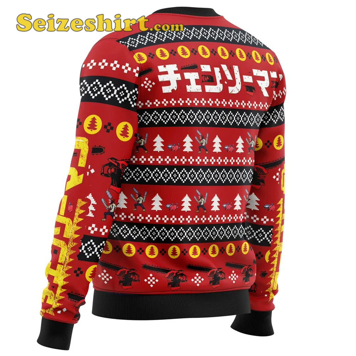 Graphic Christmas Dream Chainsaw Man Ugly Ugly Christmas Sweater - Holiday Gift product image 3
