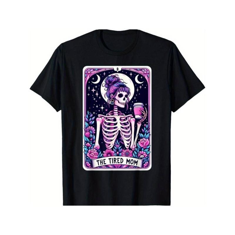 Vintage [Fast Arrival] Tired Mom Tarot Card Skeleton - Adult & Kids T-Shirts, Sweatshirts & Hoodies apparel design preview 1