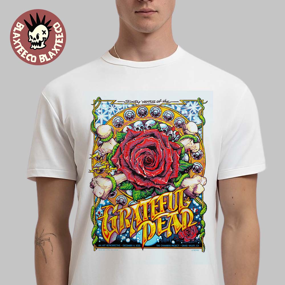 Grateful Dead 60 Years Of The Grass Valley California - Adult & Kids T-Shirts, Sweatshirts & Hoodies apparel design preview 1
