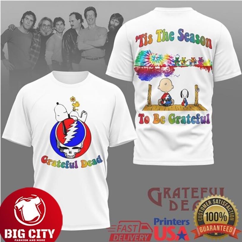 Grateful Dead x Peanuts Tis The Season To Be Tie Dye - Adult & Kids T-Shirts, Sweatshirts & Hoodies apparel design preview 1