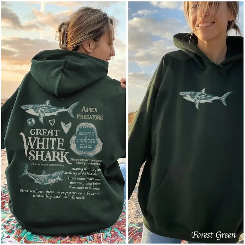 Great White Shark Conservation Marine Biologist - Adult & Kids T-Shirts, Sweatshirts & Hoodies apparel design preview 1