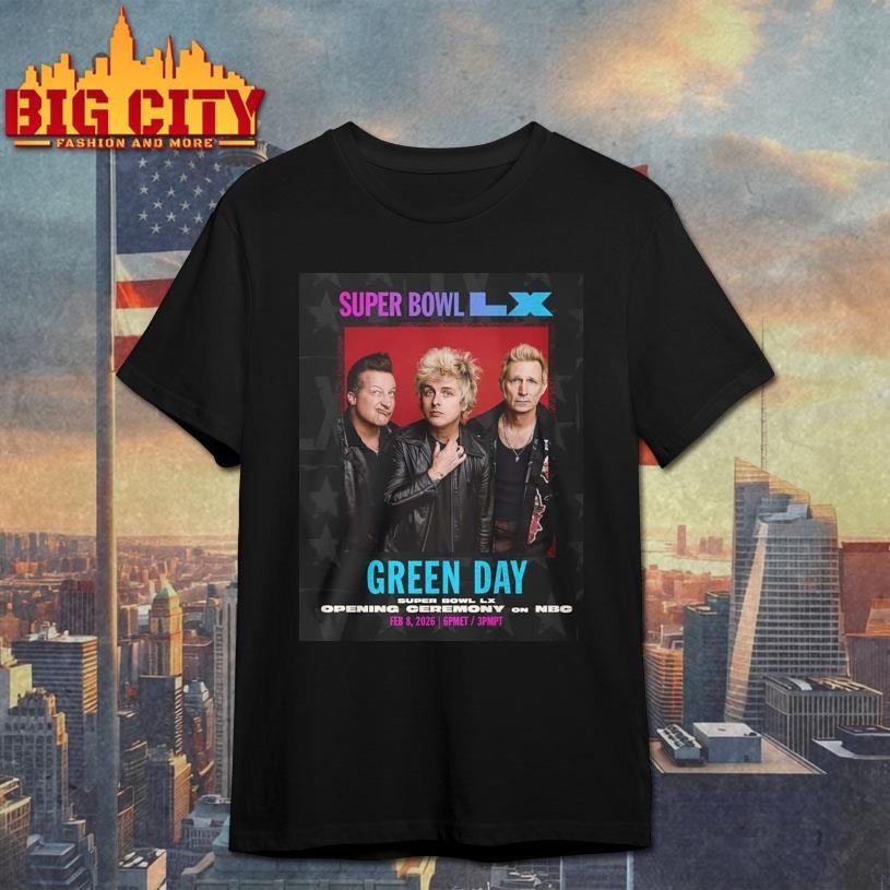 Green And Day Super Bowl 2026 - Adult & Kids T-Shirts, Sweatshirts & Hoodies apparel design preview 1