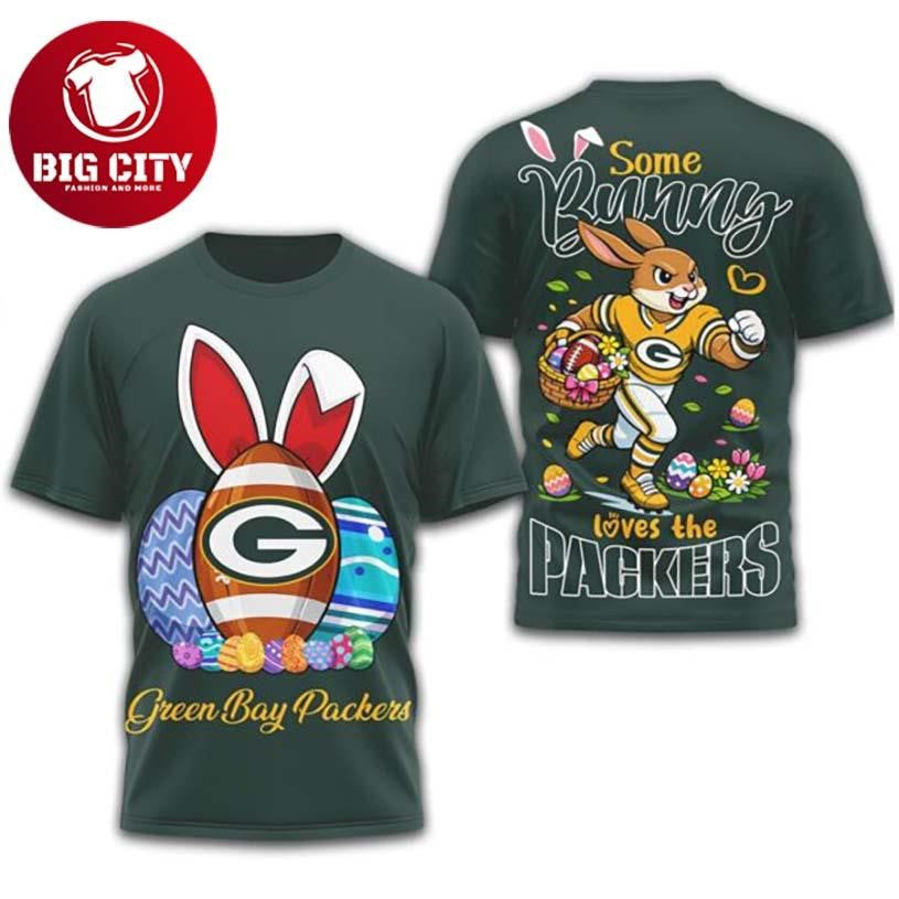 Green Bay Packers Easter Bunny Football Graphic Two - Adult & Kids T-Shirts, Sweatshirts & Hoodies apparel design preview 1
