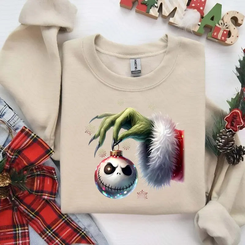 Green Character Hand Xmas Movie Funny Thief Festive - Adult & Kids T-Shirts, Sweatshirts & Hoodies apparel design preview 1