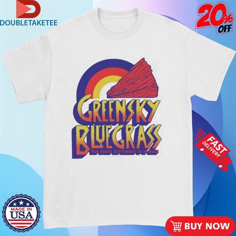 Greensky Bluegrass Red Rocks 2023 Rainbow - Adult & Kids T-Shirts, Sweatshirts & Hoodies apparel design preview 1