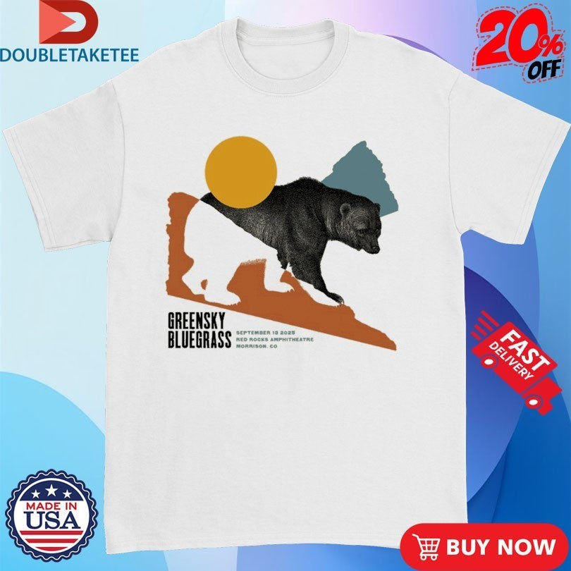 Greensky Bluegrass Red Rocks 2025 Bear - Adult & Kids T-Shirts, Sweatshirts & Hoodies apparel design preview 1