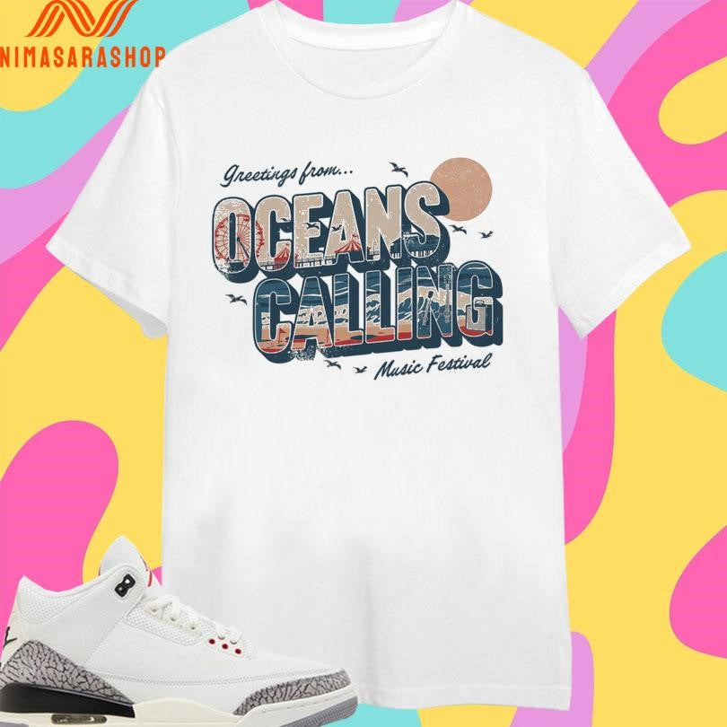 Greetings From Oceans Calling Music Festival - Adult & Kids T-Shirts, Sweatshirts & Hoodies apparel design preview 1