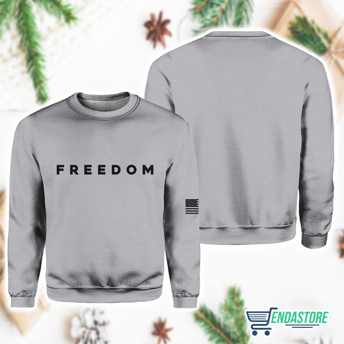 Grey-Charlie Kirk Freedom America SweatShirt 3D Sweater - Gift Idea product image