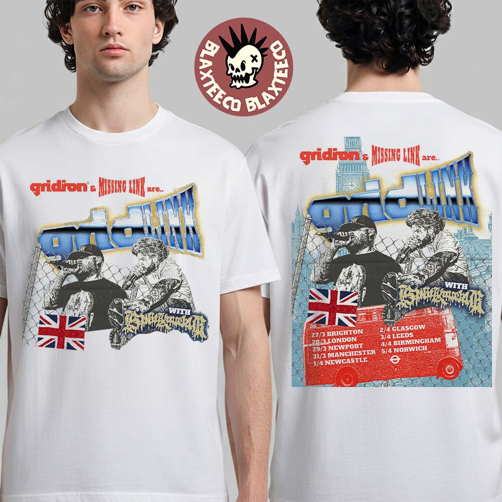 Gridiron x Missing Link Gridlink UK 2026 Tour - Adult & Kids T-Shirts, Sweatshirts & Hoodies apparel design preview 1