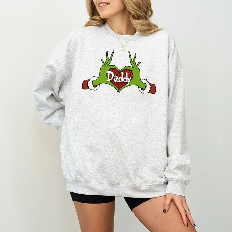 Grinchh Daddy Family Grinchmas Matching Mommy Baby - Adult & Kids T-Shirts, Sweatshirts & Hoodies apparel design preview 1