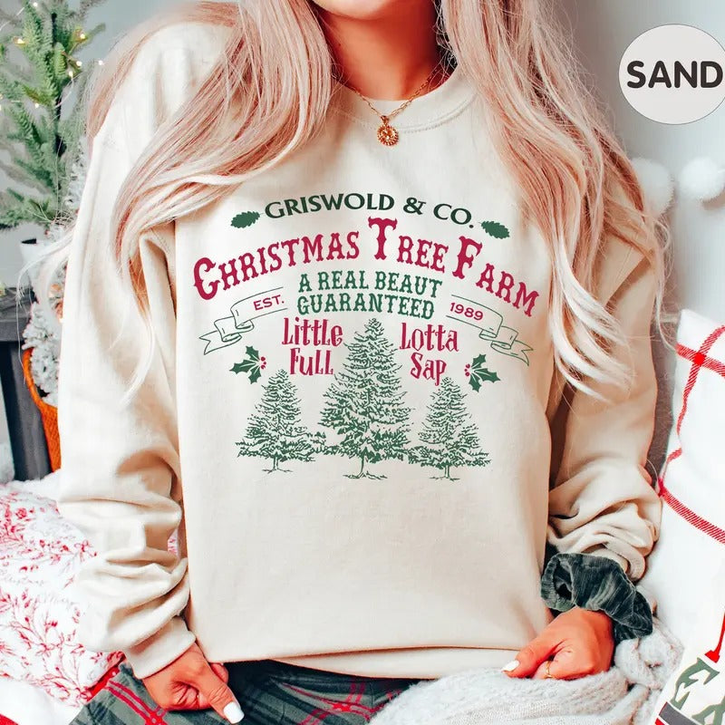 Griswold'S Tree Farm Since 1989 Hallothanksmas Xmas - Adult & Kids T-Shirts, Sweatshirts & Hoodies apparel design preview 1