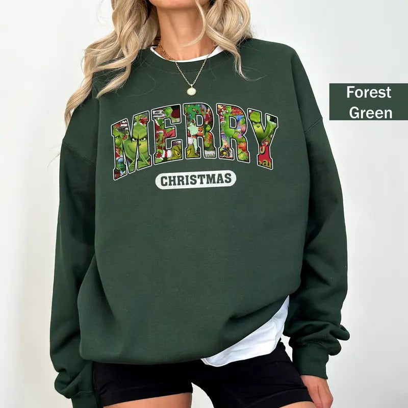 Grlnch Merry Grnchmas Funny Family Favorite Movie - Adult & Kids T-Shirts, Sweatshirts & Hoodies apparel design preview 1