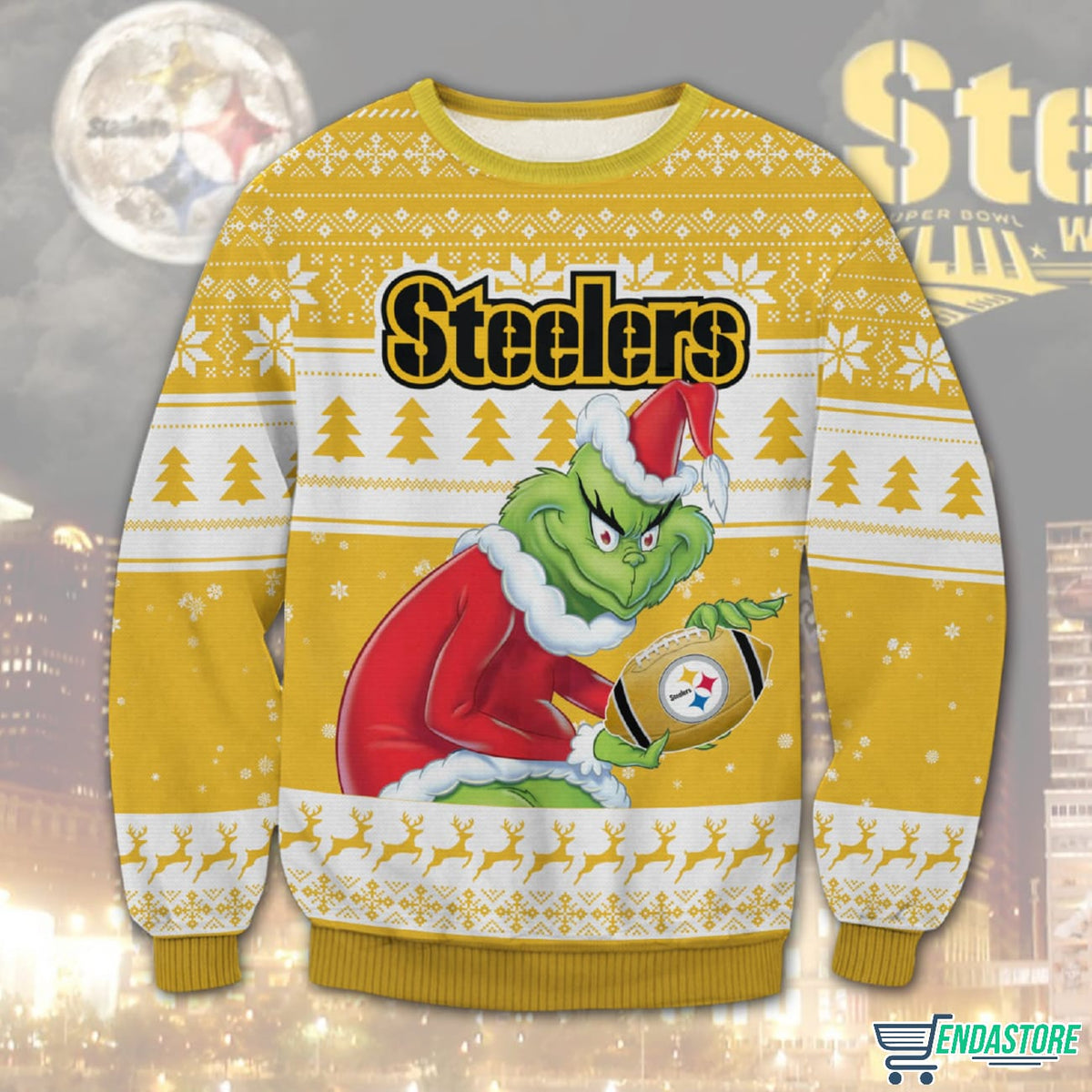 Grnch Steelers 3D Christmas Sweater - Holiday Gift product image