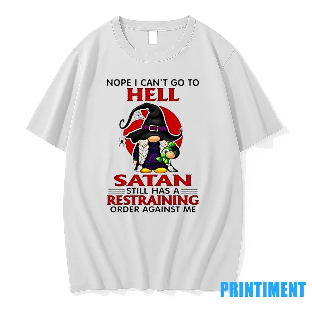 Gromes Nope I Cant Go To Hell Satan Still Has A - Adult & Kids T-Shirts, Sweatshirts & Hoodies apparel design preview 1