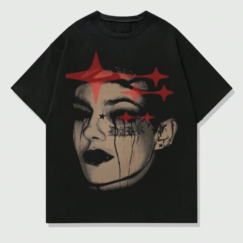 Grunge Punk Portrait Printed Short Sleeve Suitable - Adult & Kids T-Shirts, Sweatshirts & Hoodies apparel design preview 1
