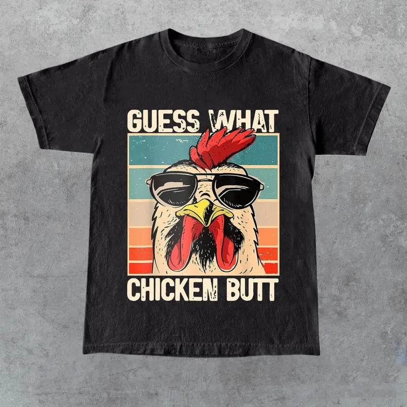 Guess What Chicken Butt Funny Meme Summer See Hot - Adult & Kids T-Shirts, Sweatshirts & Hoodies apparel design preview 1