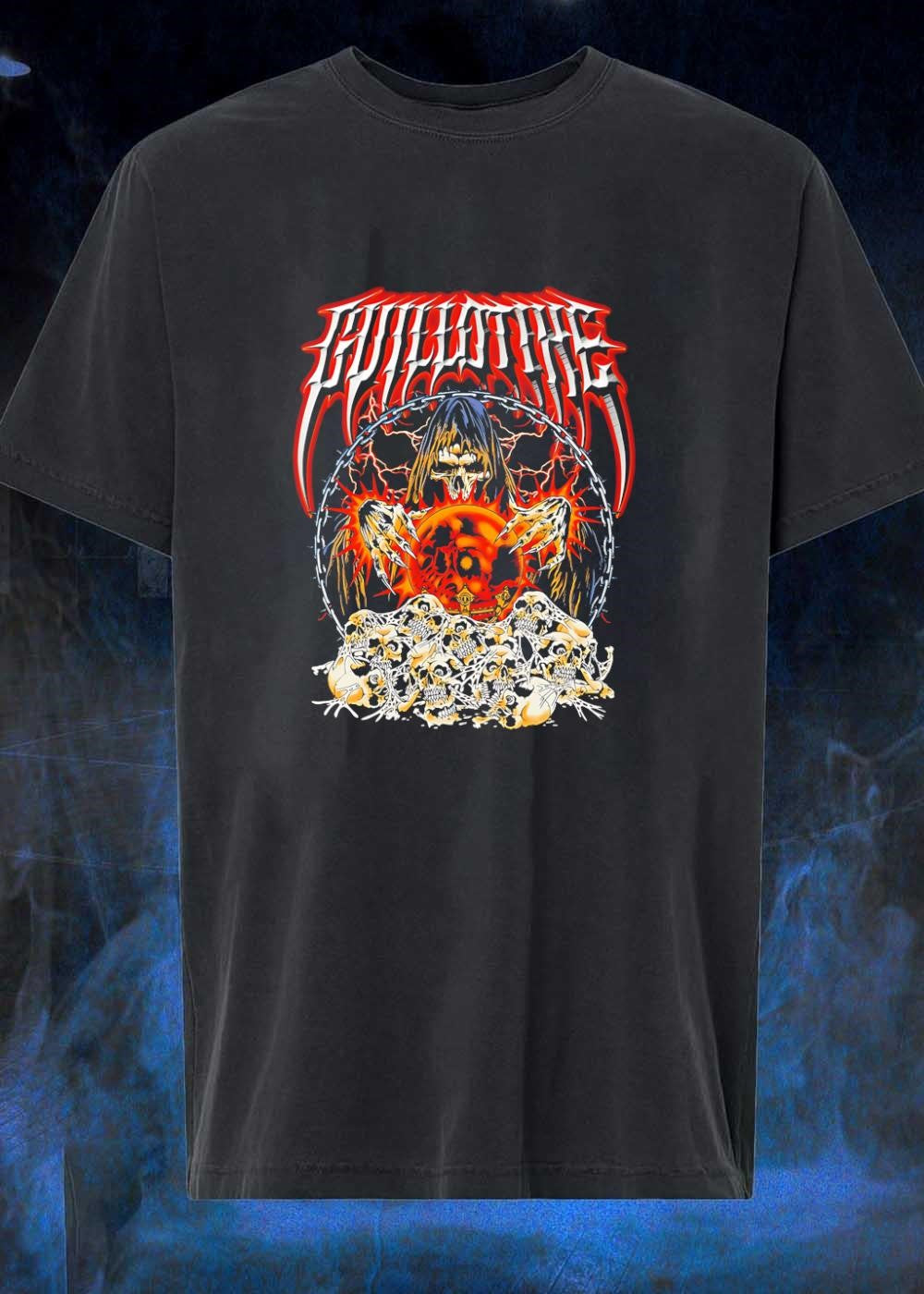 Guillotine Grim Reaper Holding Crystal Ball Skulls - Adult & Kids T-Shirts, Sweatshirts & Hoodies apparel design preview 1