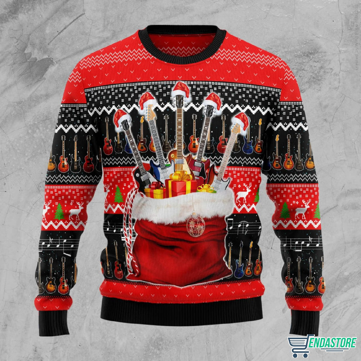 Guitar Xmas 3D Ugly Christmas Sweater - Holiday Gift product image