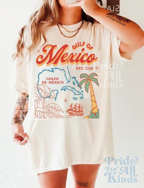 Gulf Mexico Anti Fascist Liberal Feminist Human - Adult & Kids T-Shirts, Sweatshirts & Hoodies apparel design preview 1