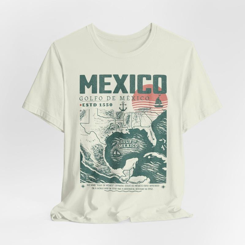 Gulf Mexico Golfo De 1550 Retro Vintage Art Vacation - Adult & Kids T-Shirts, Sweatshirts & Hoodies apparel design preview 1