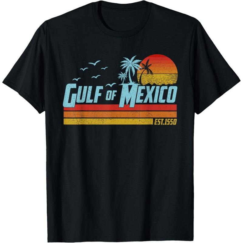 Gulf Mexico Est 1550 Retro Vintage Beach - Adult & Kids T-Shirts, Sweatshirts & Hoodies apparel design preview 1