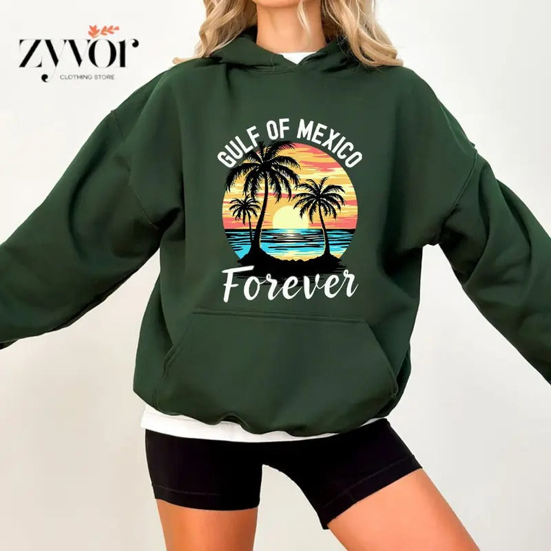 Gulf Mexico Forever Casual Street Fleece Fabric - Adult & Kids T-Shirts, Sweatshirts & Hoodies apparel design preview 1