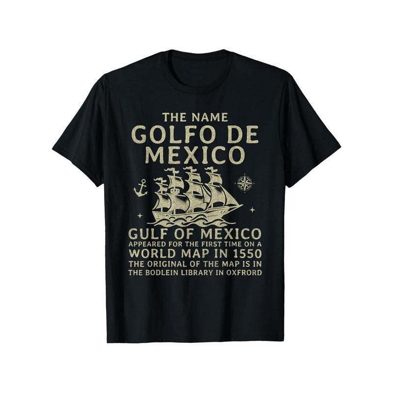 Gulf Mexico Name Origin 1550 Made USA - Adult & Kids T-Shirts, Sweatshirts & Hoodies apparel design preview 1