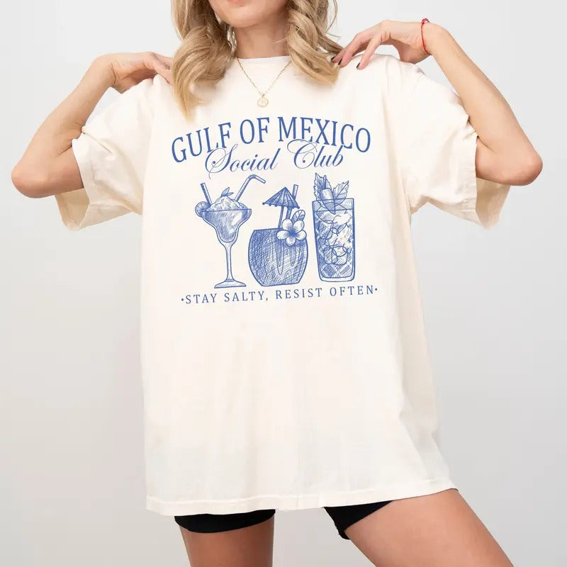 Gulf Mexico Social Club Democrat Name Origin 1550 - Adult & Kids T-Shirts, Sweatshirts & Hoodies apparel design preview 1