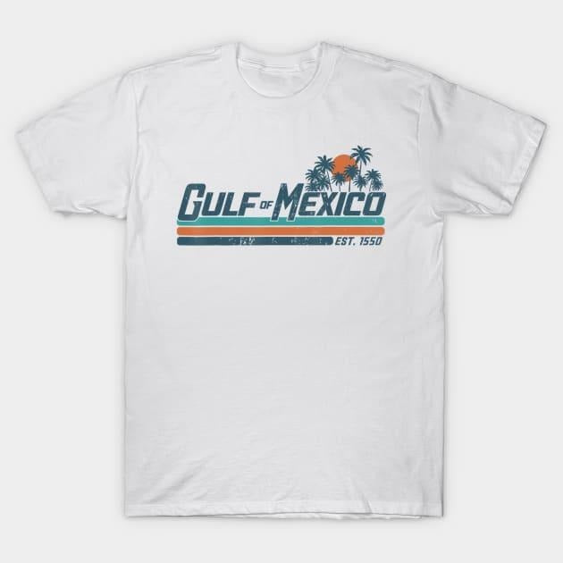 Gulf Mexico Vintage Map Ocean Lovers Retro Coastal - Adult & Kids T-Shirts, Sweatshirts & Hoodies apparel design preview 1