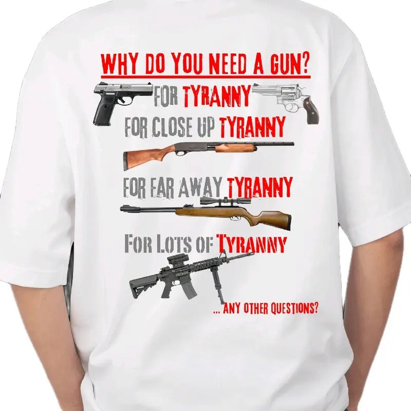 "Guns Are Tyranny" Menswear Cotton Armory Top Bear - Adult & Kids T-Shirts, Sweatshirts & Hoodies apparel design preview 1