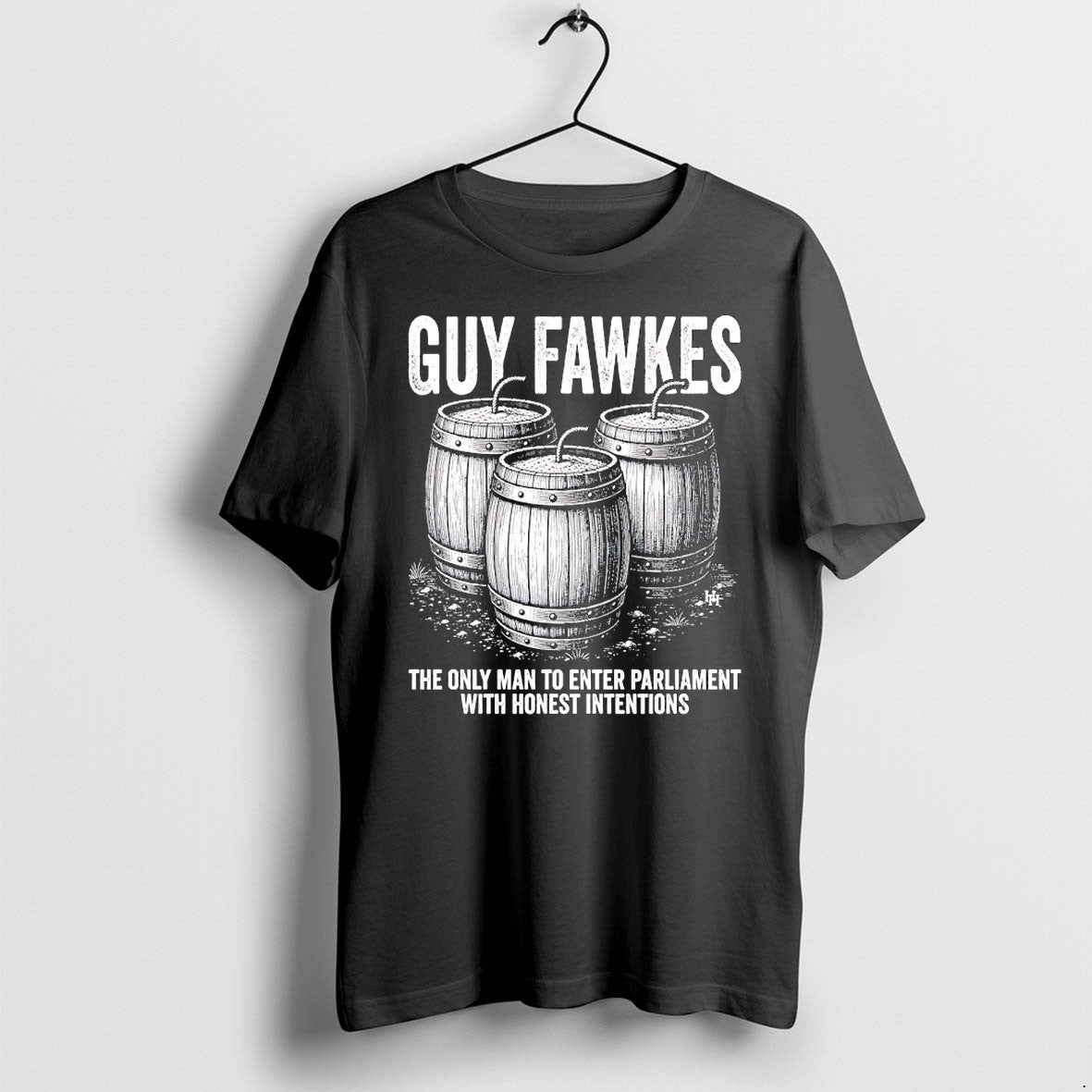 Guy Fawkes The Only Man To Enter Parliament With - Adult & Kids T-Shirts, Sweatshirts & Hoodies apparel design preview 1