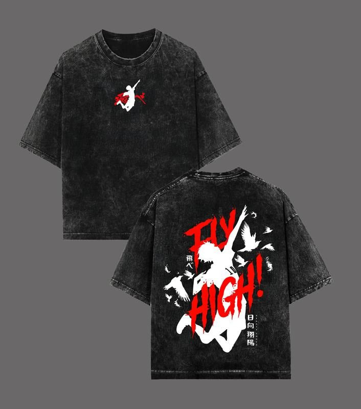 HINATA VINTAGE OVERSIZE Wash 2 SIDED Anime Double - Adult & Kids T-Shirts, Sweatshirts & Hoodies apparel design preview 1