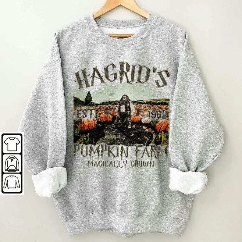 Hagrid'S Pumpkin Fall Vintage Halloween HP Potterhead - Adult & Kids T-Shirts, Sweatshirts & Hoodies apparel design preview 1