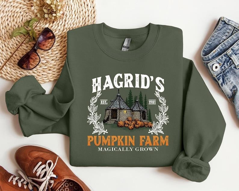 Hagrid'S Pumpkin Farm Halloween Thanksgiving 2024 - Adult & Kids T-Shirts, Sweatshirts & Hoodies apparel design preview 1
