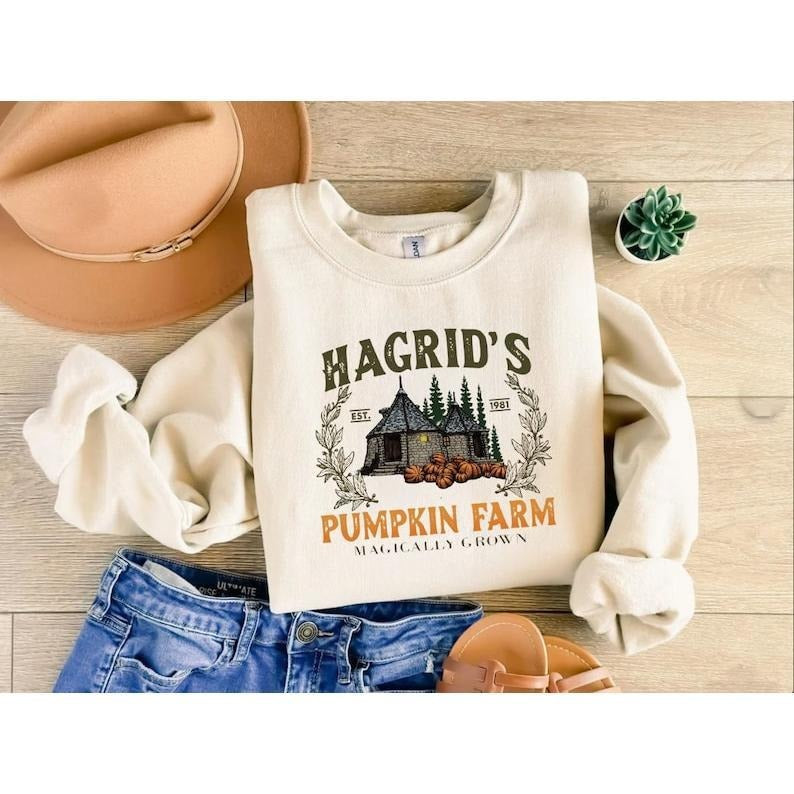Hagrid'S Pumpkin Farm Thanksgiving 2024 Fall - Adult & Kids T-Shirts, Sweatshirts & Hoodies apparel design preview 1